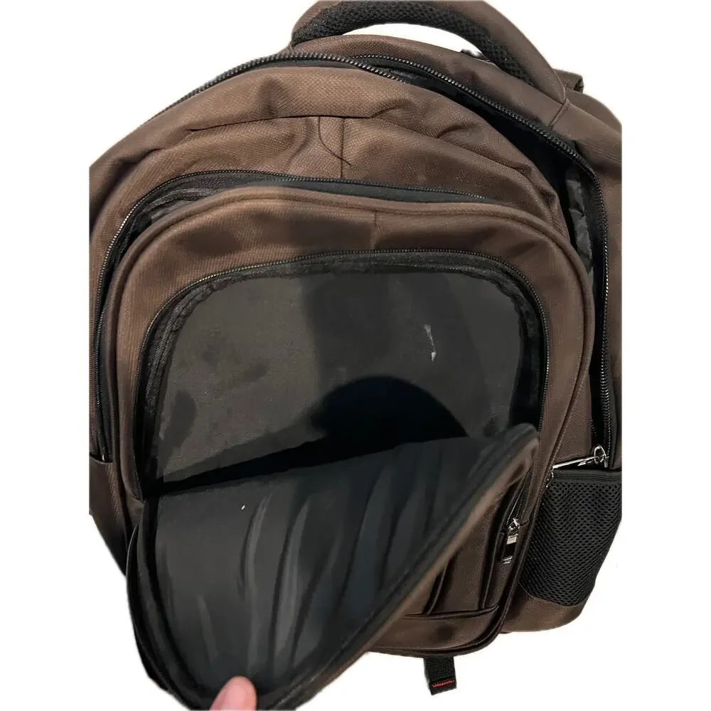Sport Brand Faux Leather Computer Backpack